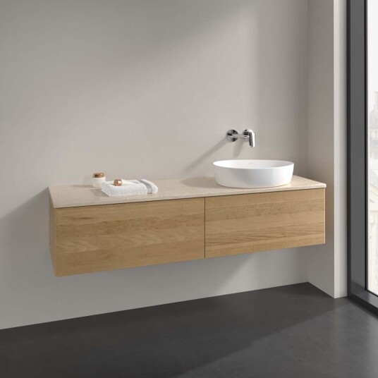 Villeroy & Boch Antao Servantskap med 2 skuffer 160x50x36 cm m/lys Eik/Crème