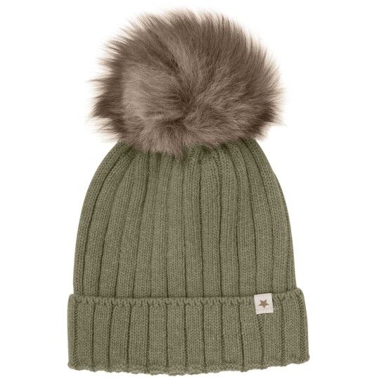 Huttelihut Beetle Lue Strikk Alpaca Pompom 8-10 år/55 Huttelihut Beetle Lue Strikk Alpaca Pompom 8-10 år/55