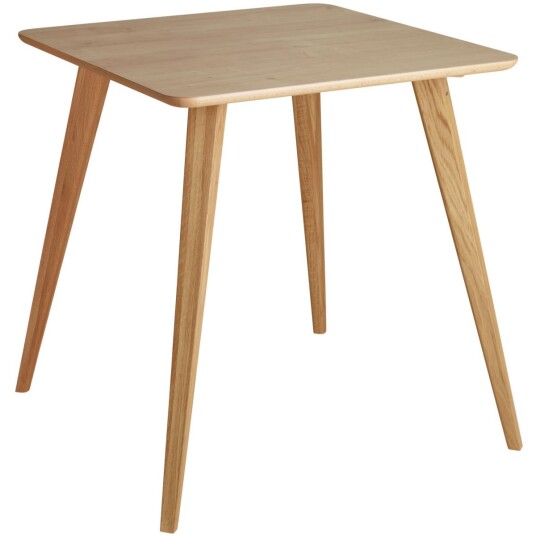 VEGA Esstisch Duneo kvadratisk; 75x75x76 cm LxBxH; Bordplate Eik Ramme Eik/Natur; Kvadratisk