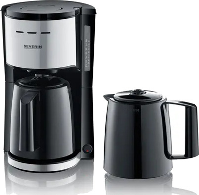 Severin Severin KA 9308 termokanne med ekstra kanne 8 kopper Sort rustfritt stål Severin Severin KA 9308 termokanne med ekstra kanne 8 kopper Sort rustfritt stål