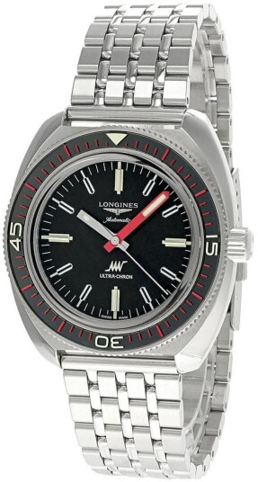 Longines Herreklokke L2.836.4.52.6 Ultra Chron Sort/Stål Ø43 mm Longines Herreklokke L2.836.4.52.6 Ultra Chron Sort/Stål Ø43 mm