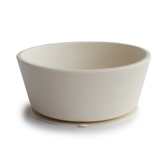Mushie Skål Med Sugekopp Silikon Mushie Ivory