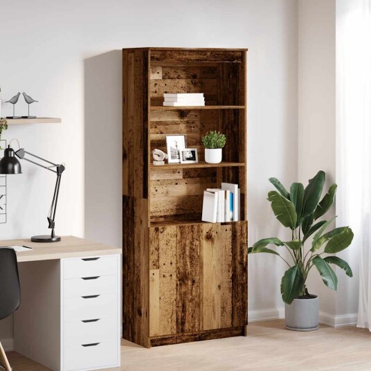 Highboard gammelt tre 70x35x180 cm konstruert tre