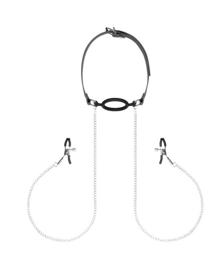 Bedroom Fantasies Bedroom Fantasies Gag Ring m/ Brystklemmer BF019BLK