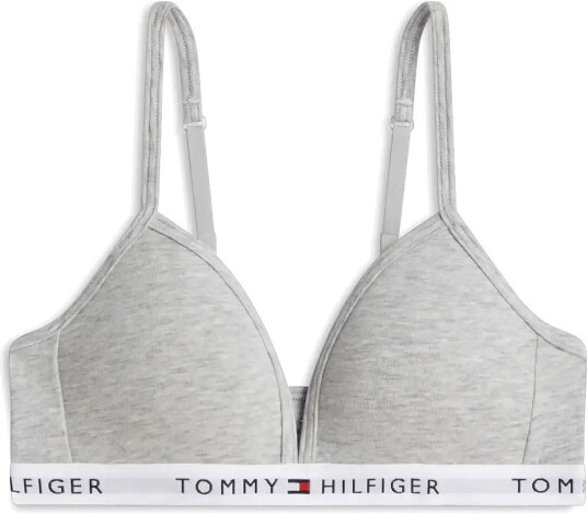 Tommy Hilfiger Cotton Fixed Foam Bra LIGHT GREY HEATHER 164 170