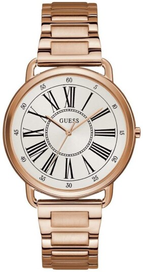 Guess Dameklokke W1149L3 Kennedy Hvit/Rose gulltonet stål Ø41 mm
