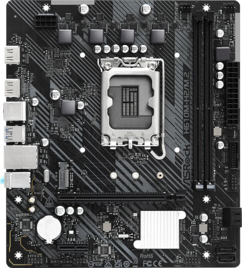 ASRock H610M H2/M.2 Micro ATX Hovedkort med LGA1700 Socket og USB 3.2 Gen 1 ASRock H610M H2/M.2 Micro ATX Hovedkort med LGA1700 Socket og USB 3.2 Gen 1