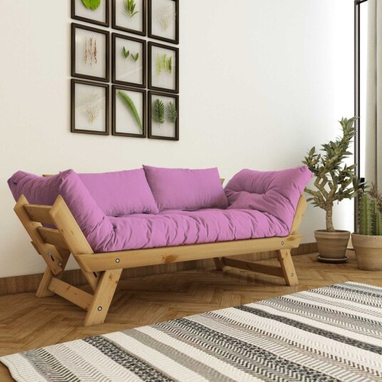 Zylar 2 seters Sovesofa Rosa/Natur