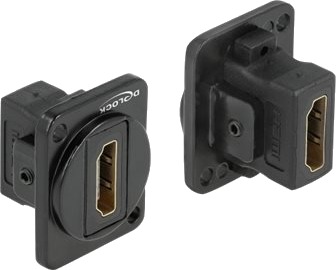Delock D Type Module Påknipsbar Mulighetsmodulfrontplate Panelmonterbar Hdmi Svart