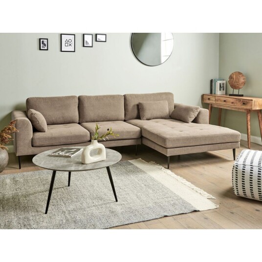 Hjørnesofa Flam Brun Svart/Polyester