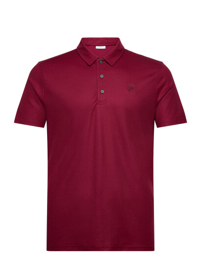 Calvin Klein Golf Jackson Badge Polo - Burgundy - XL