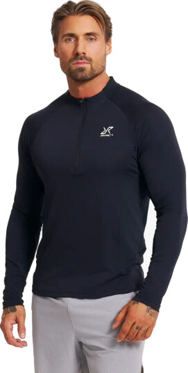 Revolutionrace Force Light Half zip Top Herre Black 3XL Herre Overdeler Langermede skjorter