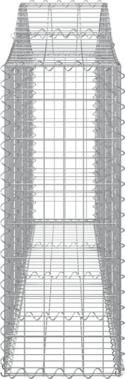 vidaXL Gabionkurver buede 13 stk 200x30x80/100 cm galvanisert jern