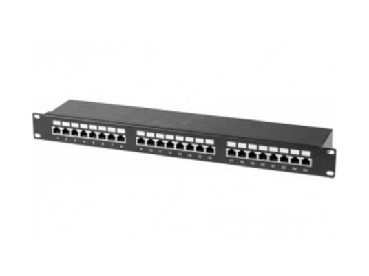 Tecline 257310 Cat6 U/Ftp (Stp) Svart 1U Tecline 257310 Cat6 U/Ftp (Stp) Svart 1U