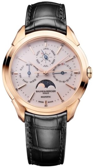 Baume & Mercier Herreklokke M0A10470 Clifton Hvit/Lær Ø42 mm Baume & Mercier Herreklokke M0A10470 Clifton Hvit/Lær Ø42 mm
