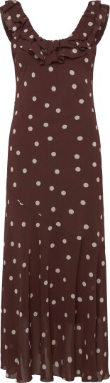 Gina Tricot Maxi Frill Dress Brown 38 Gina Tricot Maxi Frill Dress Brown 38