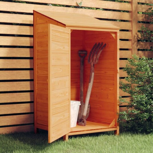 vidaXL Hageskur brun 55x52x112 cm heltre gran vidaXL Hageskur brun 55x52x112 cm heltre gran