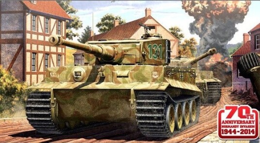 Academy 13287 Tiger I Stridsvogn Modellbyggesett 1:35