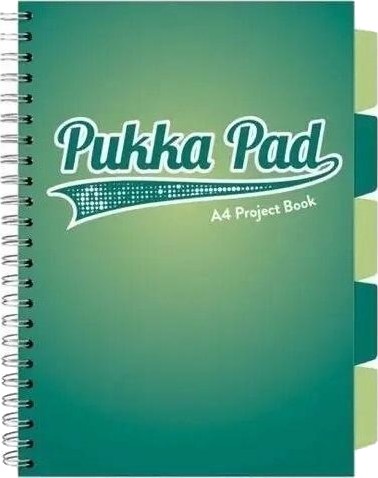 Pukka Pad Project Book Dark A4/100K Ruter Turkis 3 Stk Pukka Pad Project Book Dark A4/100K Ruter Turkis 3 Stk