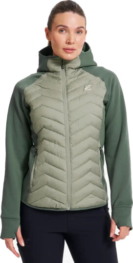 Revolutionrace Evolution Hybrid Fleece Jacket Dame Balsam Green/Shadow S Dame Overdeler Fleece & midlayers