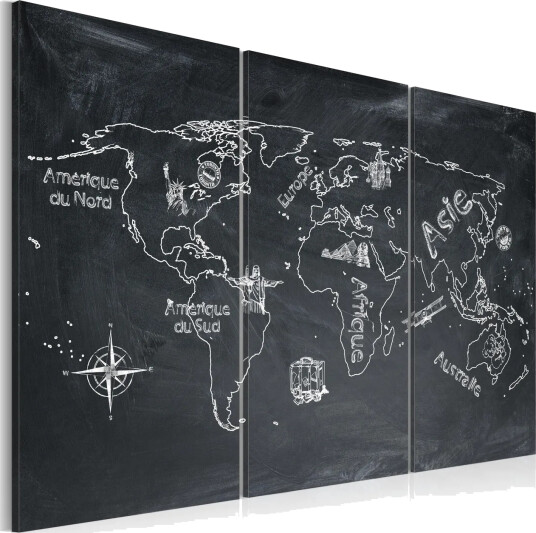 Bilde Geografitime Fransk Triptyk 60x40 Artgeist sp. z o. o.