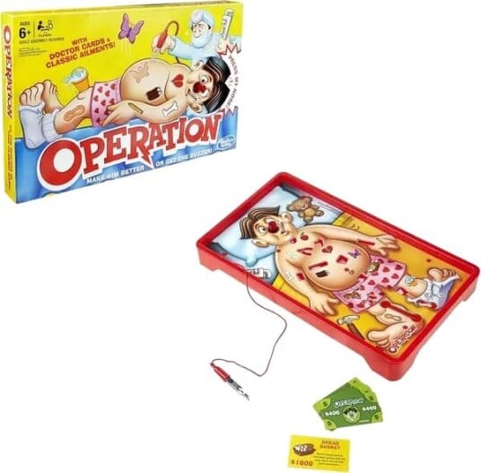 Operasjon Elektronisk Brettspill Med Kort Og Buzzer