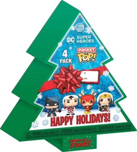 Northix DC Comics Pocket POP-pakke: 4 feriefigurer