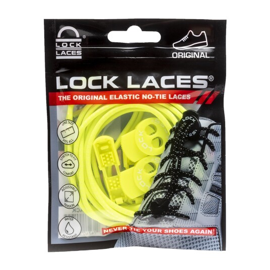 Lock Laces No Tie Shoelaces Neon Yellow OneSize Lock Laces No Tie Shoelaces Neon Yellow OneSize