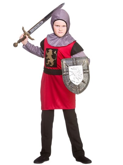 Wicked Costumes Ltd Middelalder Ridder Rød, 5-7 år