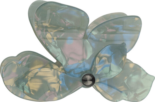 DARK Orchid Flower Hair Claw Milieu Green DARK Orchid Flower Hair Claw Milieu Green