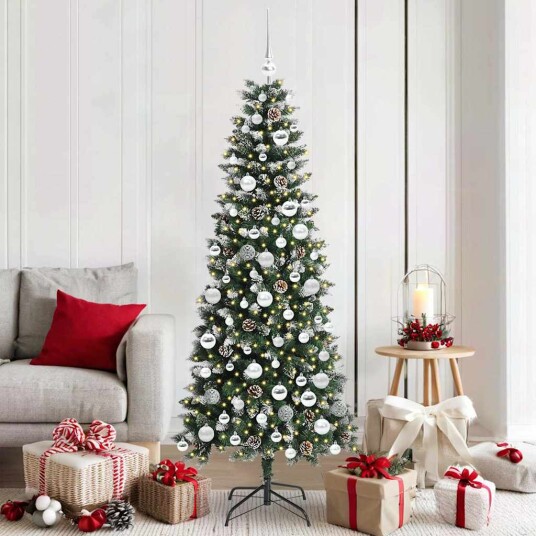 Kunstig juletre grønn 76 x 76 x 180 cm PVC og plast og stål