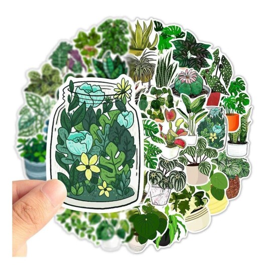 Northix Sett med klistremerker planter 50 stk