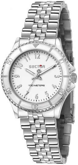 Sector 230 Dameklokke R3253161534 Hvit/Stål Ø32 mm