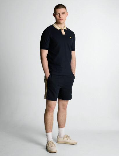 Lyle & Scott Contrast Taped Sweatshorts - Navy - XS