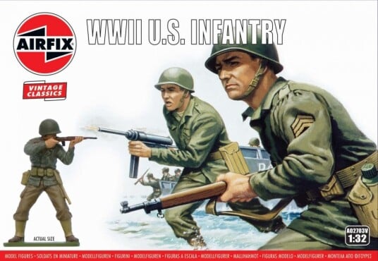 Airfix 1/32 WWII U.S. Infanteri Modellbyggesett Airfix 1/32 WWII U.S. Infanteri Modellbyggesett