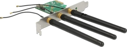 Delock PCIe M.2 Key A Adapter with 3 Antennas 89568