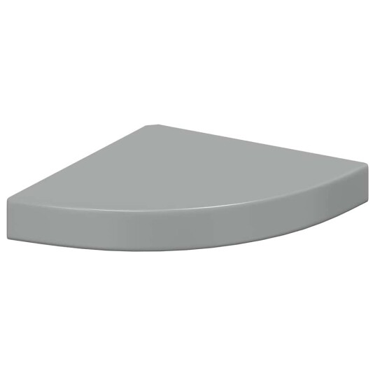 vidaXL Flytende vegghyller 2 stk h?yglans gr? 25x25x3,8 cm MDF