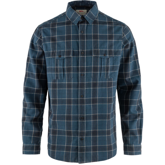 Fjällräven Men's Övik Travel Long Sleeved Shirt Indigo Blue-Dark Navy S, Indigo Blue-Dark Navy