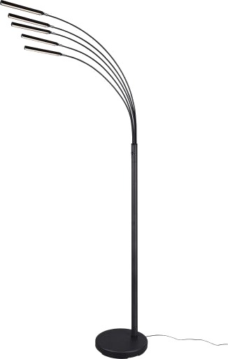 Trio Lighting Reed LED gulvlampe matt sort svart Trio Lighting Reed LED gulvlampe matt sort svart