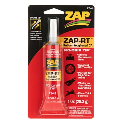 Zap PT-44 ZAP-RT Rubber Toughened CA Clear Thick 1 oz
