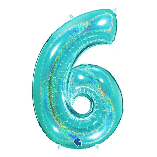 Ballongkungen AB Tallballong Glitter Turkis - Tallet 6