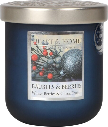 Heart & Home Baubles and Berries Lite Duftlys i Glass Heart & Home Baubles and Berries Lite Duftlys i Glass