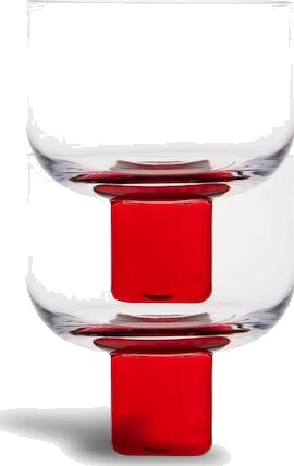 Byon Victoria glass 35 cl 2-pakning Rød-klar