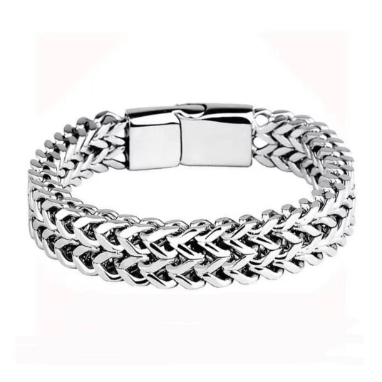 Auxere Armbånd Sølv AX10003-19 cm - Herre - Stainless Steel Auxere Armbånd Sølv AX10003-19 cm - Herre - Stainless Steel