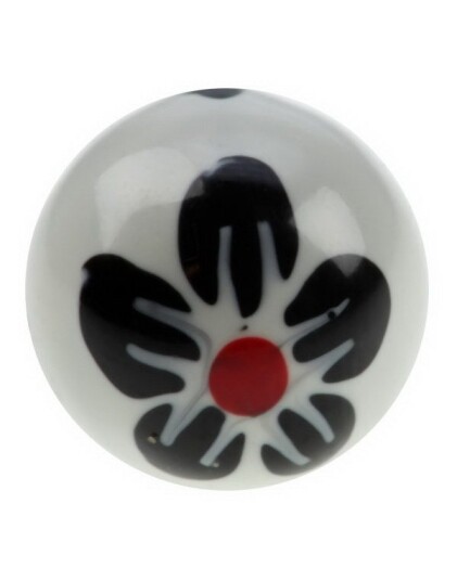 Utgått Flower Hvit Akrylkule 8 mm kule til 16 mm stang