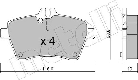METELLI 22 0646 0 Bremseklosser