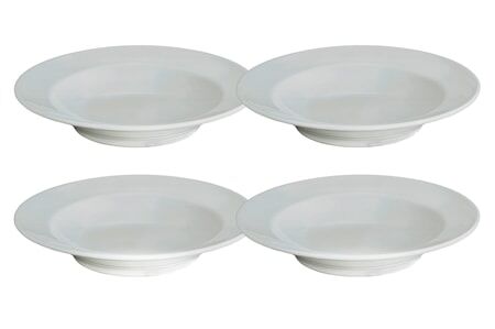 Pillivuyt Sancerre pastatallerken 28 cm hvit 4-pakning