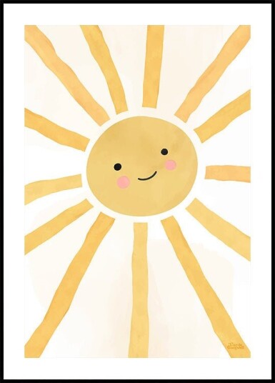 Happy Cheerful Sunshine Plakat Plakat / 40x50cm