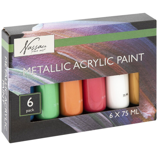 Nassau Fine Art Akryl 75ml Metallic 6-set