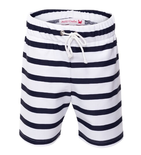 Petit Crabe White/Blue Alex Badeshorts 5-6 år